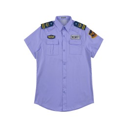 Design blue short-sleeved men's security shirt Customized men's security summer shirt uniform Image postal concierge suit Fashion security jacket ,flaps on the pockets , Badge  (Size: 13cm x 5cm).  SKSU026 Design blue short-sleeved men's security shirt Customized men's security summer shirt uniform Image postal concierge suit Fashion security jacket ,flaps on the pockets , Badge  (Size: 13cm x 5cm).  SKSU026